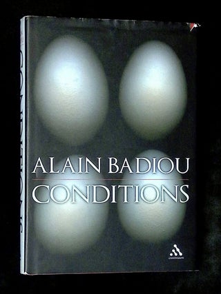 Item #B75918 Conditions. Alain Badiou, Steven Corcoran
