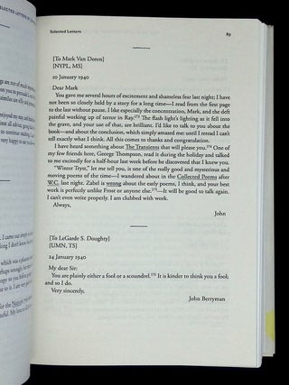 The Selected Letters of John Berryman