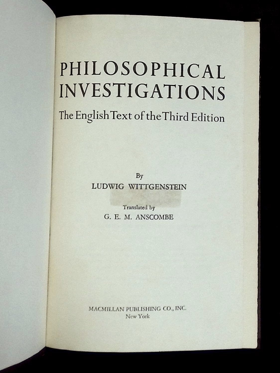 Philosophical Investigations: The English Text of the Third