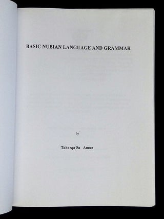 Basic Nubian Language and Grammar