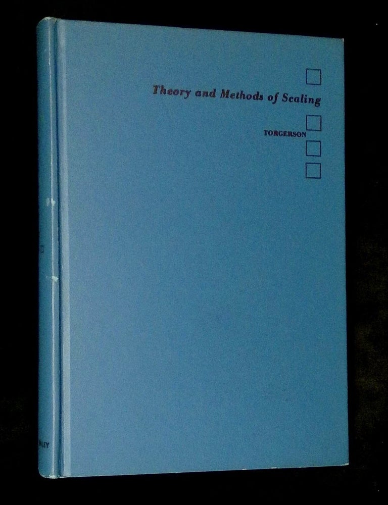 Theory and Methods of Scaling | Warren S. Torgerson | Seventh printing