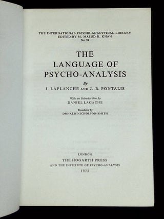 The Language of Psycho-Analysis [The International Psycho-Analytical Library, No. 94]
