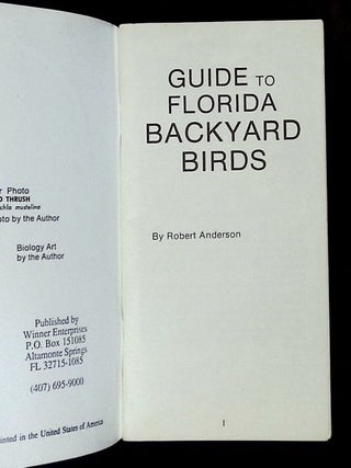 Guide to Florida Backyard Birds