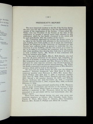 Historical and Philosophical Society of Ohio: Annual Report for the Year Ending December, 1931