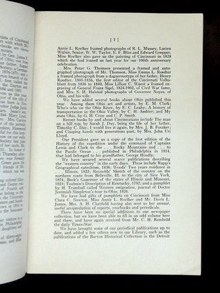 Historical and Philosophical Society of Ohio: Annual Report for the Year Ending December, 1932