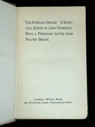 "The Athenian Oracle." A Selection