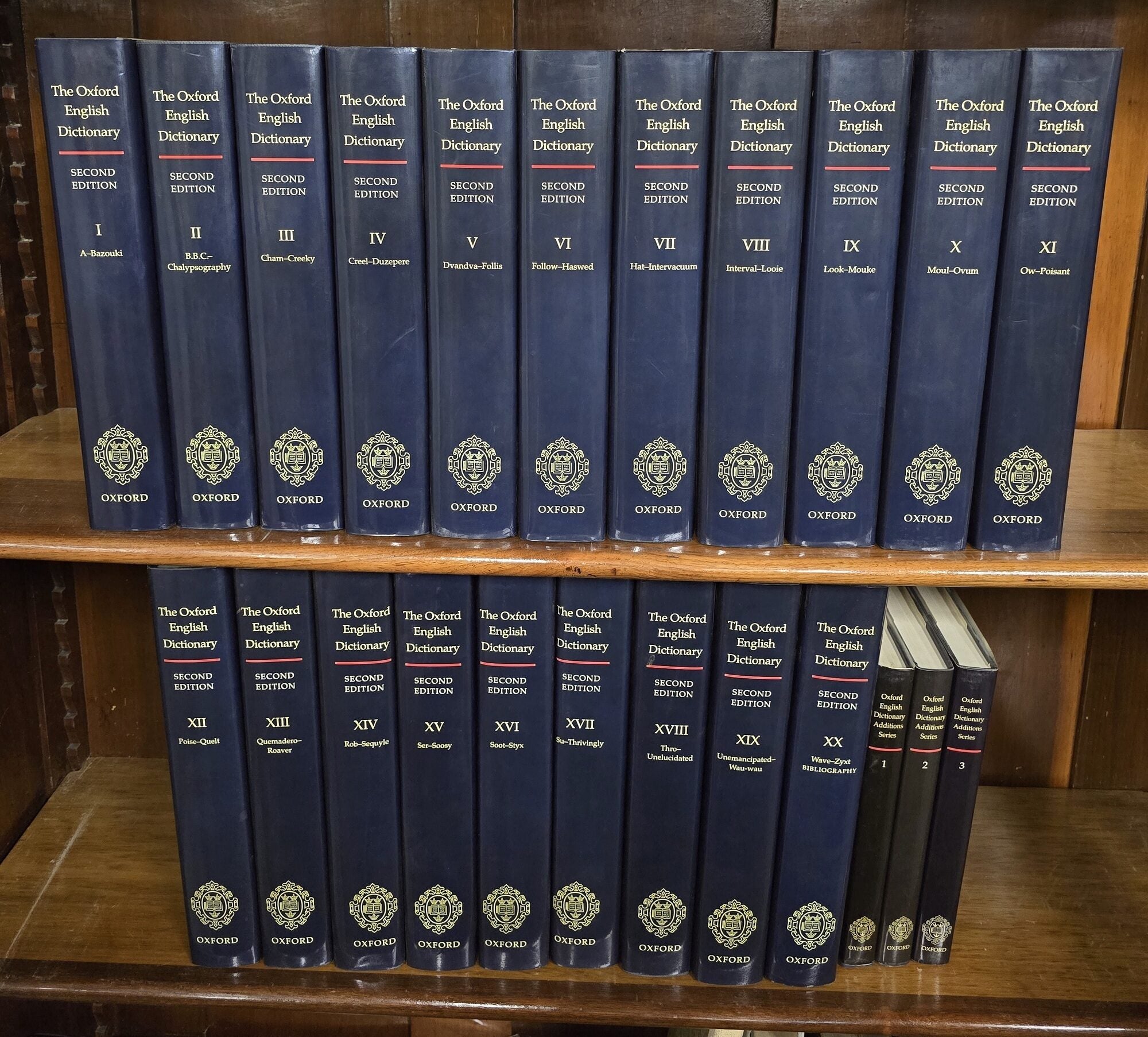 The Oxford English Dictionary: Volumes 1-20 complete + 3 volumes