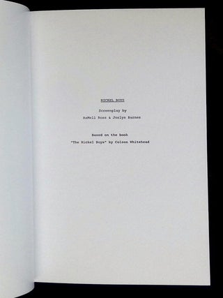 Nickelboys: Screenplay