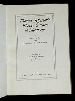 Thomas Jefferson's Flower Garden at Monticello