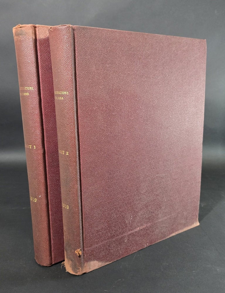 Item #B79383 L'Illustrazione Italiana: Anno XLVI, N. 1-52 [Complete run of 1919, 52 issues bound in two volumes!]. n/a.