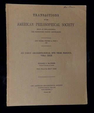Item #B79524 An Early Archaeological Site Near Panuco, Vera Cruz [Transactions of the American...