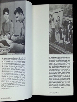 The First New York Film Festival: September 10-19, 1963