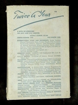Twice a Year: A Book of Literature, the Arts, and Civil Liberties--Double...