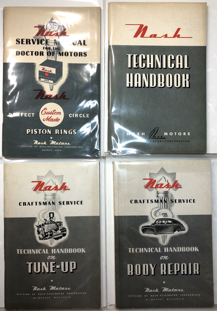 Item #C000010105 Technical Handbook + Service Manual for the Doctor of Motors + Technical Handbook on Tune-Up + Technical Handbook on Body Repair (4 Items). Nash Motors.