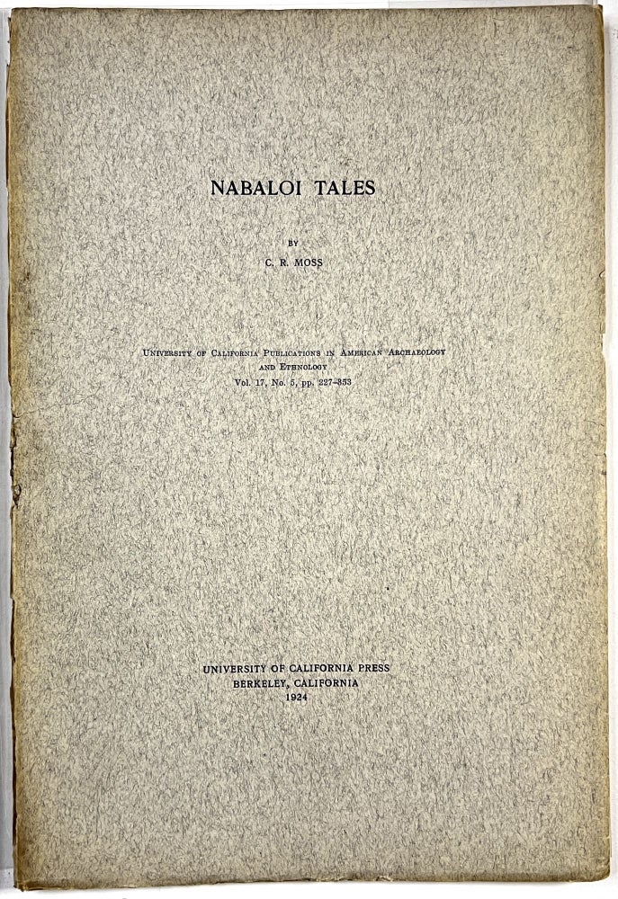 Item #C000011938 Nabaloi Tales. C. R. Moss.