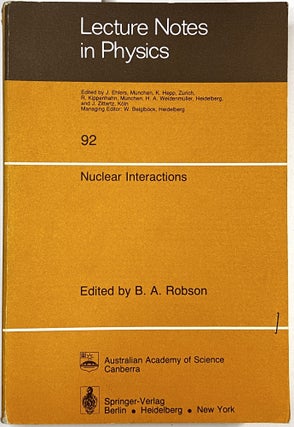 Item #C000011963 Nuclear interactions, Conference held in Canberra, 28 August-1 September, 1978...