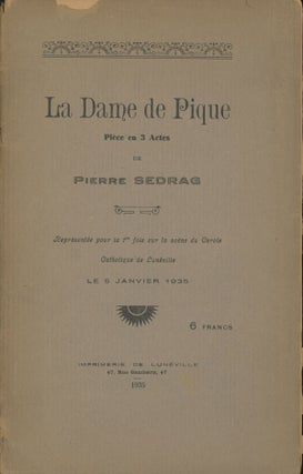 Item #C000013248 La Dame de Pique. Pierre Sedrag
