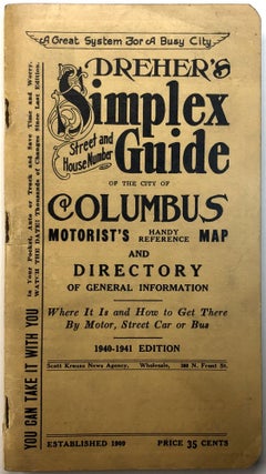 Item #C000014689 Dreher's Simplex Street and House Number Guide of the City of Columbus and...
