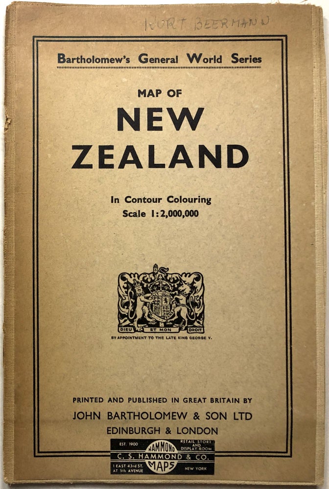 Item #C000015168 Map of New Zealand (Bartholomew's General World Series). n/a.