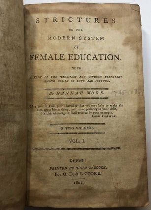 Strictures on the Modern System of Female Education (2 Vols. in One)