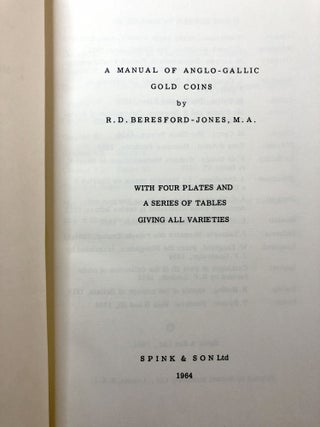 A Manual of Anglo-Gallic Gold Coins