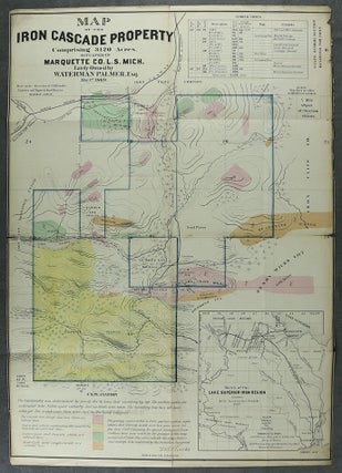 Item #C000020720 Map of the Iron Cascade Property Comprising 3120 Acres, Situated in Marquette...