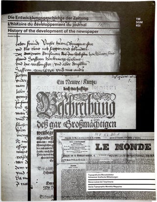 Item #C000021275 Die Entwicklungsgeschichte der Zeitung / L'histoire du developpement du journal...