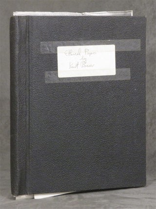 Item #C000021514 Group of xeroxed papers and published offprints by KURT BAIER, each inscribed to...