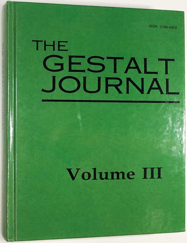 The Gestalt Journal. Volume III, Number 1, Spring, 1980 | Daniel Rosenblatt
