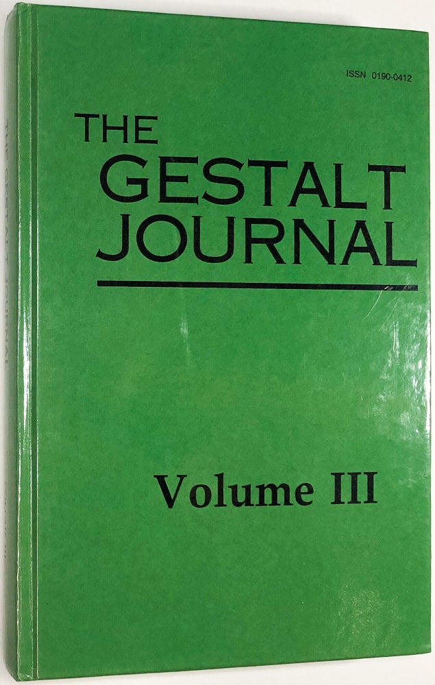 Daniel Rosenblatt The Gestalt Journal. Volume III, Number 1, Spring, 1980 | Daniel Rosenblatt