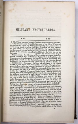 The military encyclopaedia; a technical, biographical, and historical dictionary, referring exclusively to the military sciences, the memoirs of distinguished soldiers, and the narratives of remarkable battles