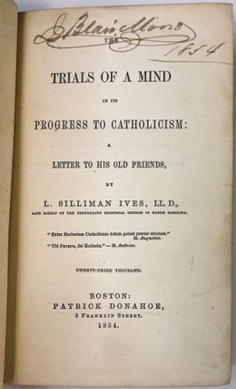 Item #C000022491 The Trials of a Mind in its Progress to Catholicism: A Letter to His Old...