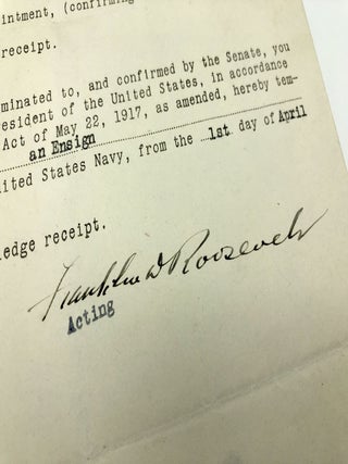 Two Signed Documents on Navy Department Letterhead (c.1918)