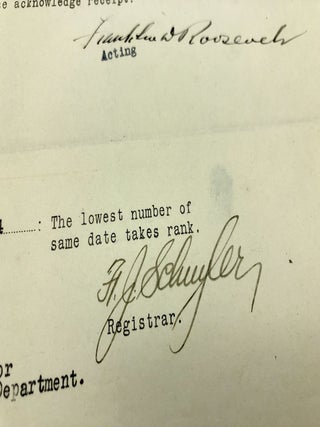 Two Signed Documents on Navy Department Letterhead (c.1918)