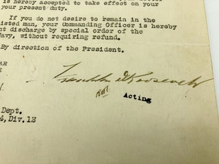 Two Signed Documents on Navy Department Letterhead (c.1918)