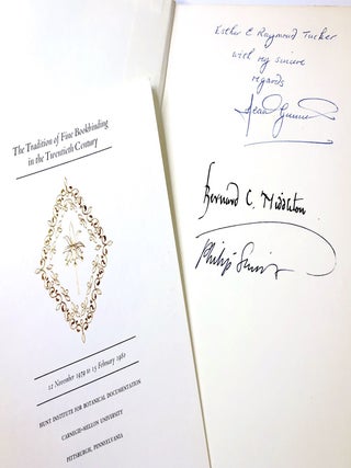 The Tradition of Fine Bookbinding in the Twentieth Century: Catalogue of an Exhibition 12 November 1979 to 15 February 1980 (INSCRIBED)