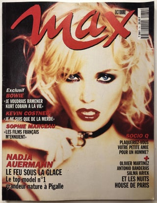 3 issues of MAX--1 issue in Italian, 2 issues in French; High fashion magazine from the 90s--Italian issue is from Agosto 1993, French issues from Octobre 1995 & Novembre 1998
