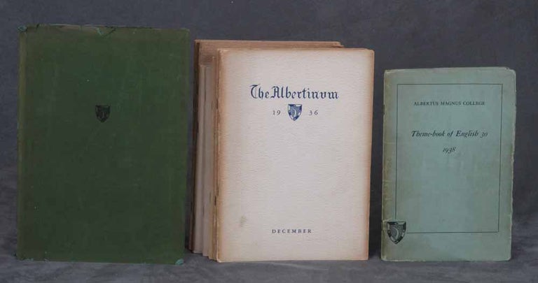 Item #C000024646 Lot of 12 Albertus Magnus College literary journals and a yearbook, dating between 1936-1939, with contributors including Alice Whitehead, Jane Fennelly, Mary Ann Hunt, Patricia Kane, and many others. Albertus Magnus College.