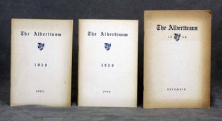 Lot of 12 Albertus Magnus College literary journals and a yearbook, dating between 1936-1939, with contributors including Alice Whitehead, Jane Fennelly, Mary Ann Hunt, Patricia Kane, and many others