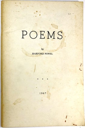Item #C000024654 Poems (INSCRIBED). Harford Powel, Charles Philbrick, preface