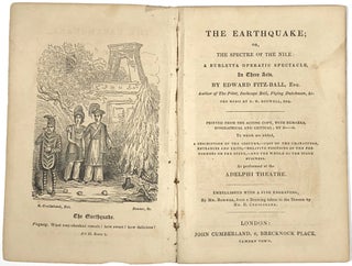 Item #C000026255 The Earthquake; or, The Spectre of the Nile. Edward Fitz-Ball