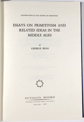 Essays on Primitivism and Related Ideas in the Middle Ages