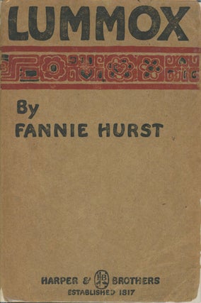 Item #C000026979 Lummox (SIGNED). Fannie Hurst