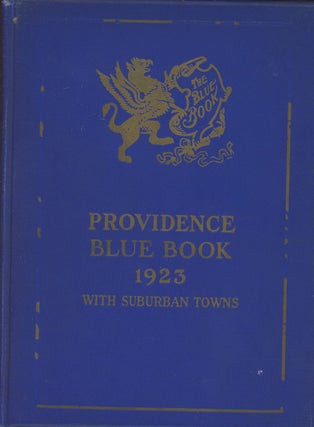 Item #C000027273 The Providence and Suburban Society Blue Book 1923: Containing the Names and...