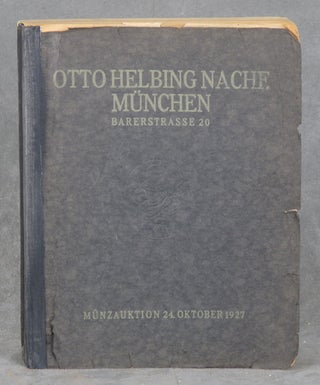 Item #C000028886 Auktion ab Montag, den 24. Oktober 1927. Otto Helbing Nachf. Munchen, Barerstase...