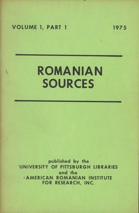Item #C000029248 Full run of Romanian Sources periodical, volumes 1, part 1 through volume 5-6 (9...