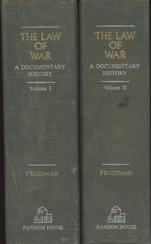 Item #C000029728 The Law of War: A Documentary History (Vols. 1 & 2). Leon Friedman.