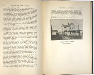 History of the Presbyterian Churches of Path Valley: Addresses Delivered at the Sesquicentennial of the Upper and Lower Path Valley Churches and a History of These Churches--October 18-20, 1916