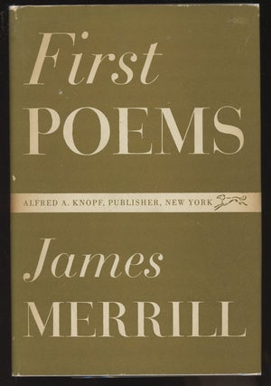 Item #C000033658 First Poems. James Merrill