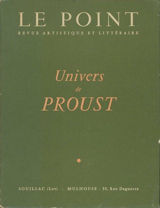 Item #C000034417 Univers de Proust (Le Point - Revue Artistique et Litteraire. Bernard de...